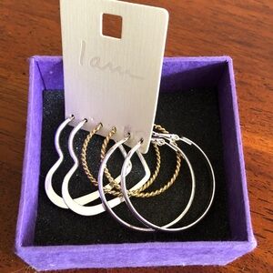 Estate Hoop Earrings - Lot of Three Pairs Fashion Jewelry